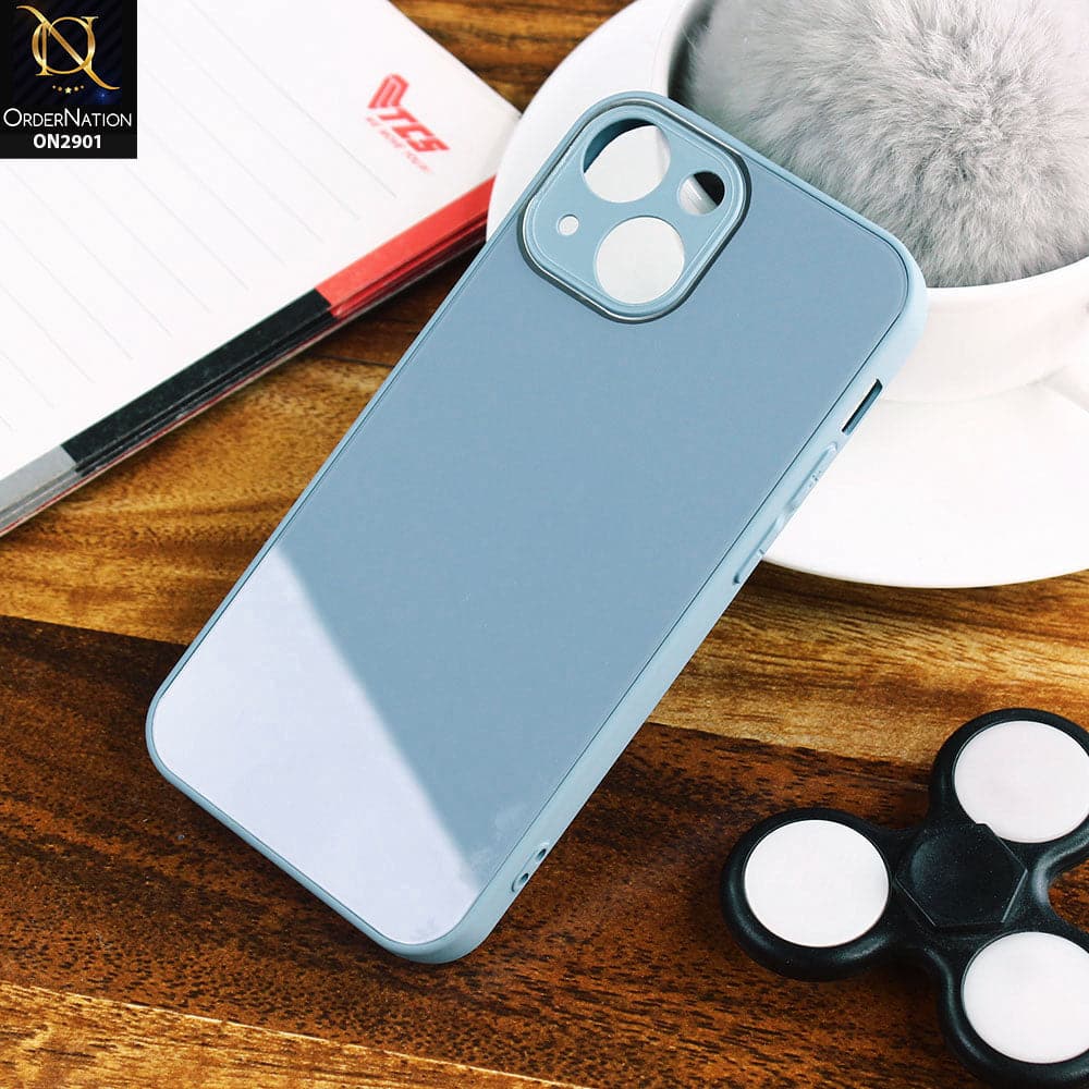 iPhone 13 Mini Cover - Slate Gray - New Glossy Shine Soft Borders Camera Protection Back Case