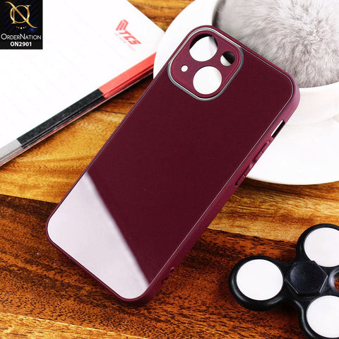 iPhone 13 Mini Cover - Plum - New Glossy Shine Soft Borders Camera Protection Back Case