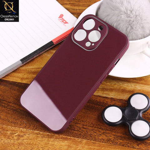 iPhone 13 Pro Cover - Plum - New Glossy Shine Soft Borders Camera Protection Back Case