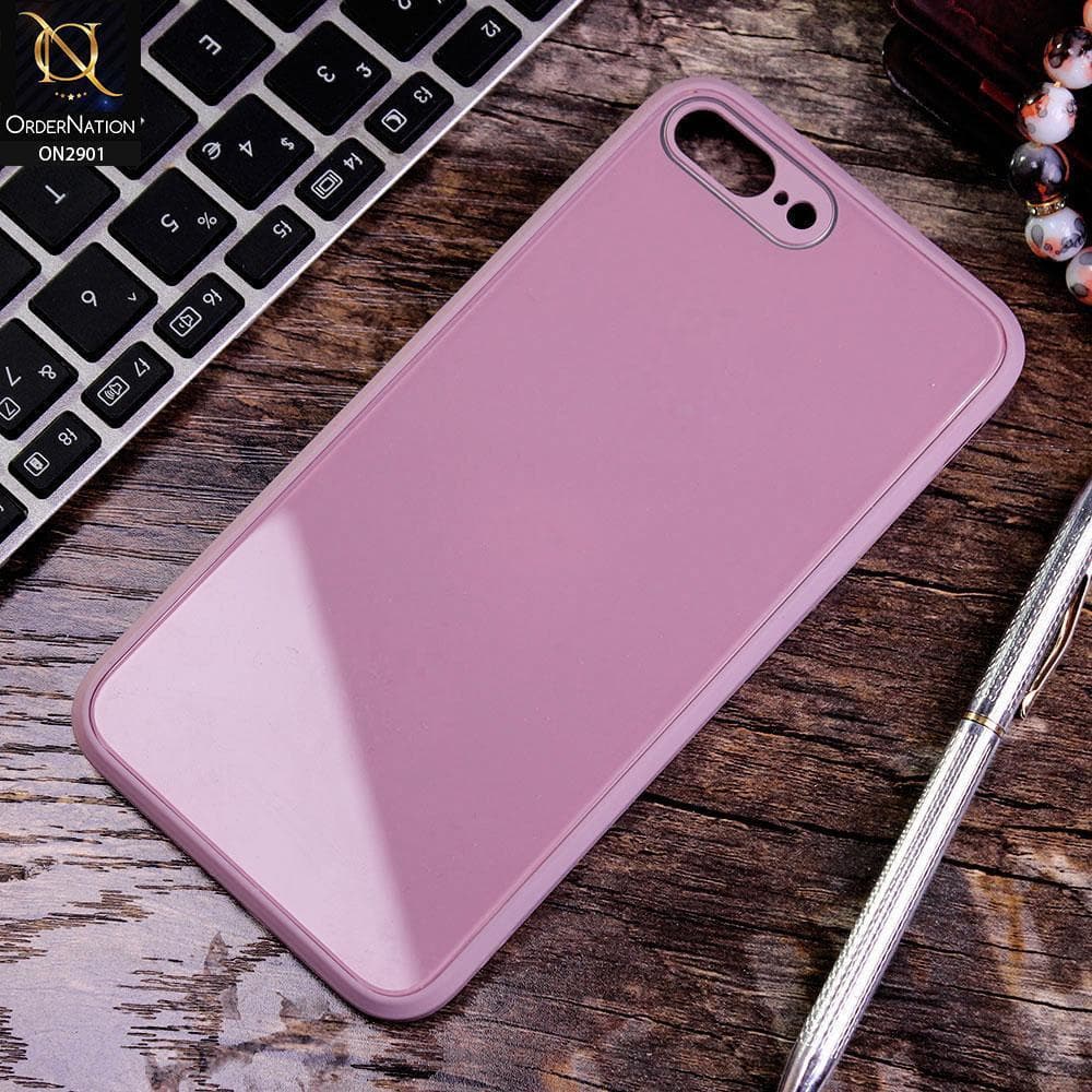 iPhone 8 Plus / 7 Plus - Flamingo Pink - New Glossy Shine Soft Borders Camera Protection Back Case