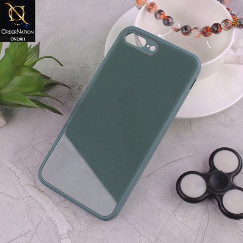 iPhone 8 Plus / 7 Plus Cover - Pine Green - New Glossy Shine Soft Borders Camera Protection Back Case