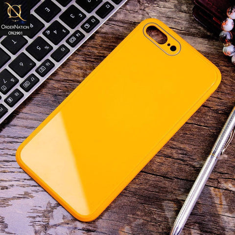 iPhone 8 Plus / 7 Plus - Yellow - New Glossy Shine Soft Borders Camera Protection Back Case