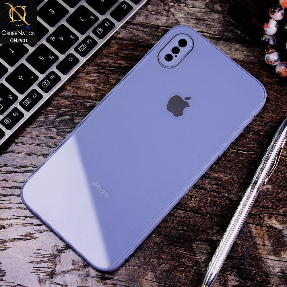 iPhone XS Max - Slate Gray - New Glossy Shine Soft Borders Camera Protection Back Case