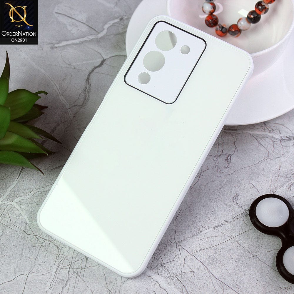 Infinix Note 12 Cover - White - New Glossy Shine Soft Borders Camera Protection Back Case