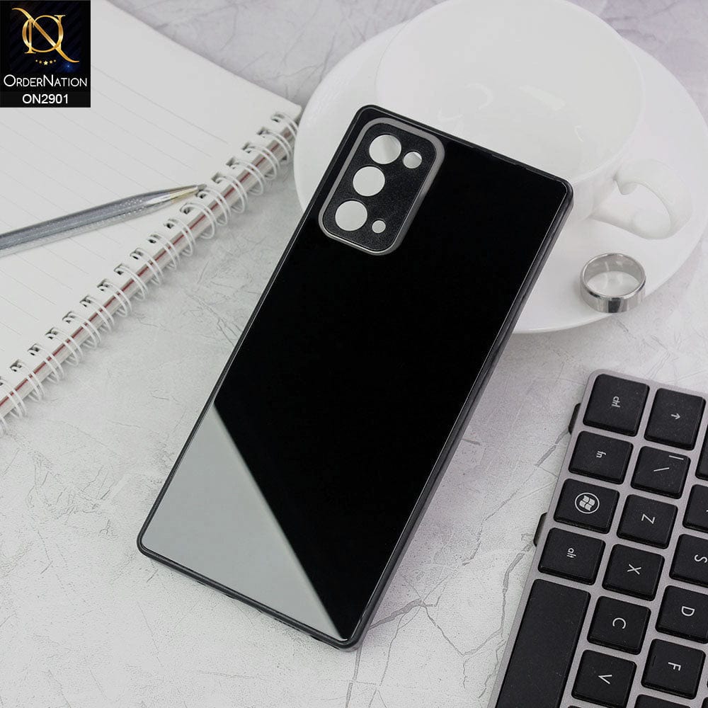 Samsung Galaxy Note 20 Cover - Black - New Glossy Shine Soft Borders Camera Protection Back Case