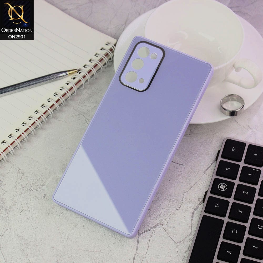 Samsung Galaxy Note 20 Cover - Purple - New Glossy Shine Soft Borders Camera Protection Back Case