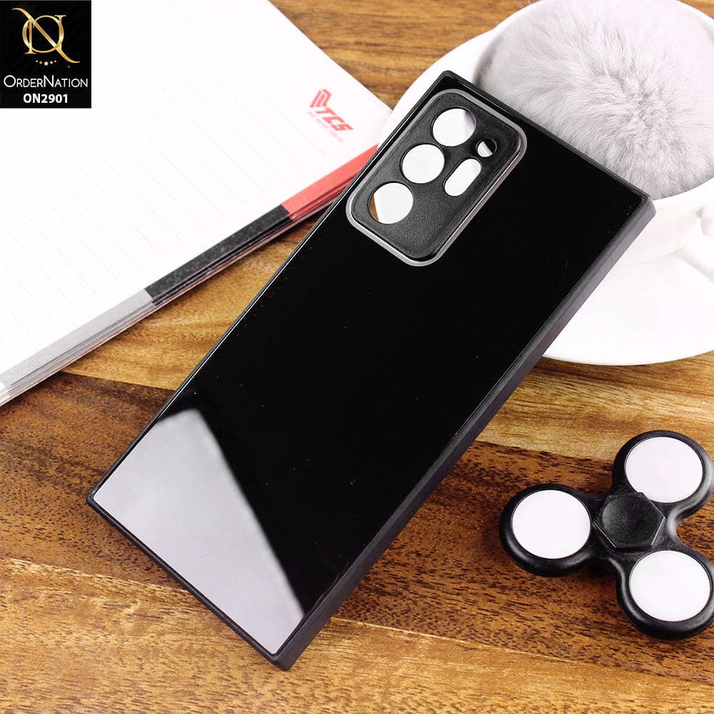 Samsung Galaxy Note 20 Ultra Cover - Black - New Glossy Shine Soft Borders Camera Protection Back Case