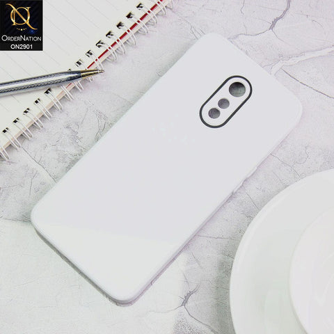 OnePlus 6T Cover - White - New Glossy Shine Soft Borders Camera Protection Back Case