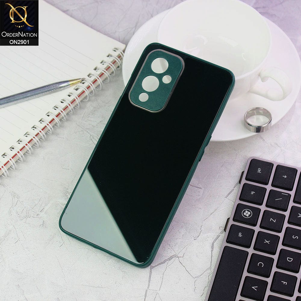 OnePlus 9 Cover - Dark Green - New Glossy Shine Soft Borders Camera Protection Back Case