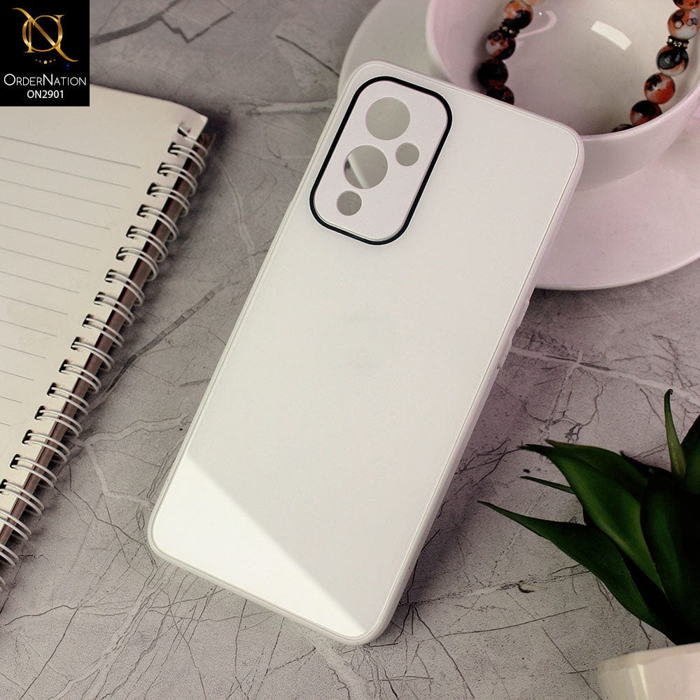 OnePlus 9 Cover - White - New Glossy Shine Soft Borders Camera Protection Back Case