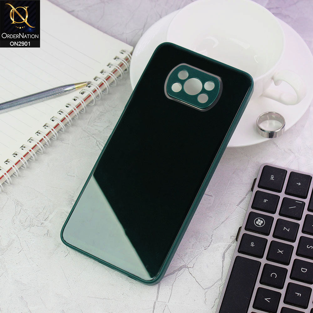 Xiaomi Poco X3 Pro Cover - Dark Green - New Glossy Shine Soft Borders Camera Protection Back Case
