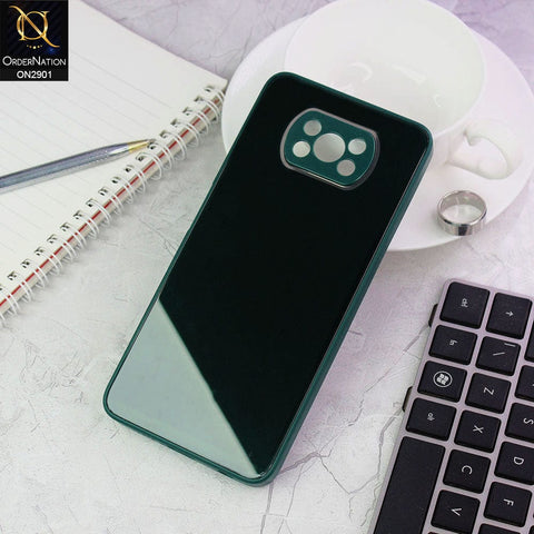 Xiaomi Poco X3 Cover - Dark Green - New Glossy Shine Soft Borders Camera Protection Back Case