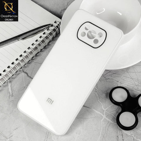 Xiaomi Poco X3 Cover - White - New Glossy Shine Soft Borders Camera Protection Back Case