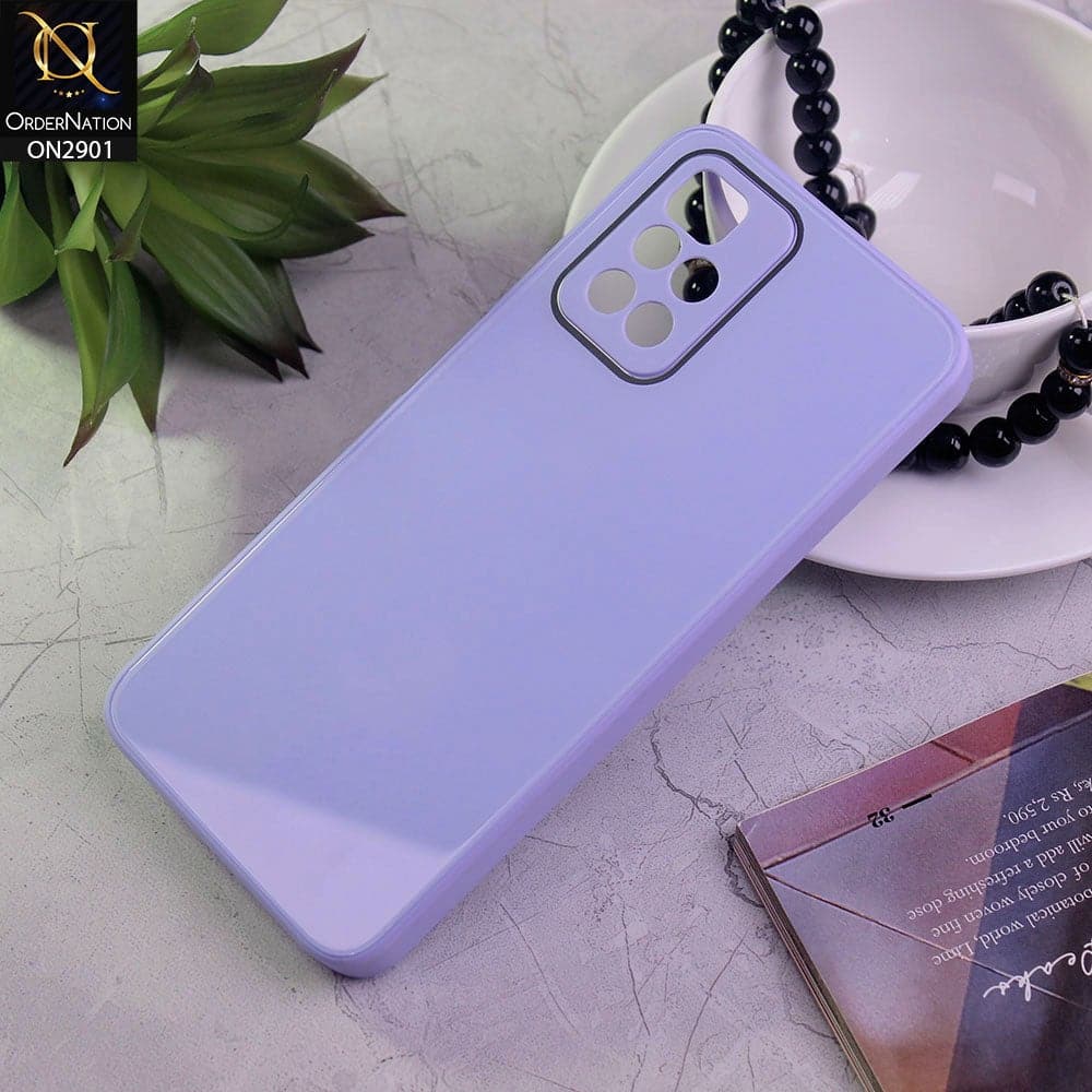 Xiaomi Redmi 10 Cover - Purple - New Glossy Shine Soft Border Camera Protection Back Case