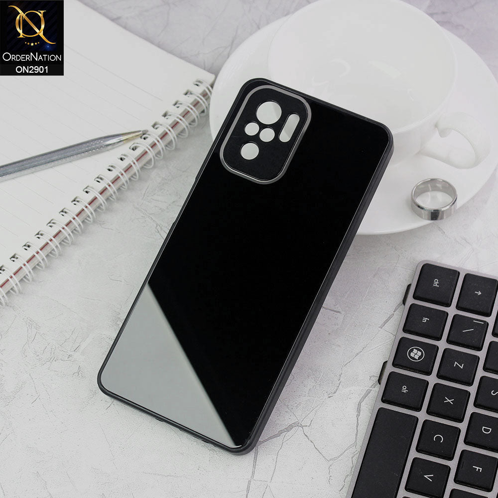 Xiaomi Redmi Note 10S Cover - Black - New Glossy Shine Soft Borders Camera Protection Back Case