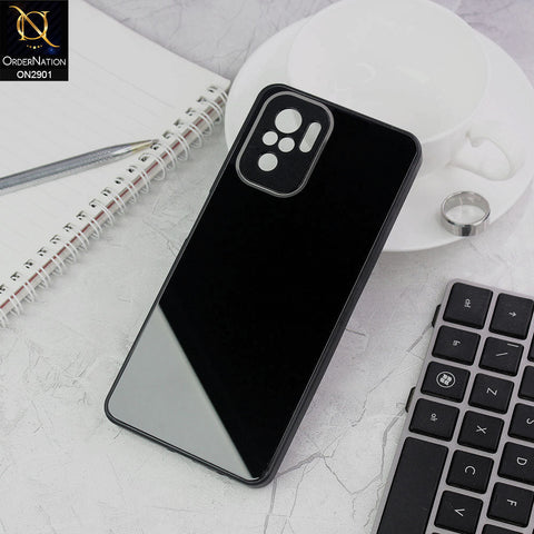 Xiaomi Redmi Note 10S Cover - Black - New Glossy Shine Soft Borders Camera Protection Back Case