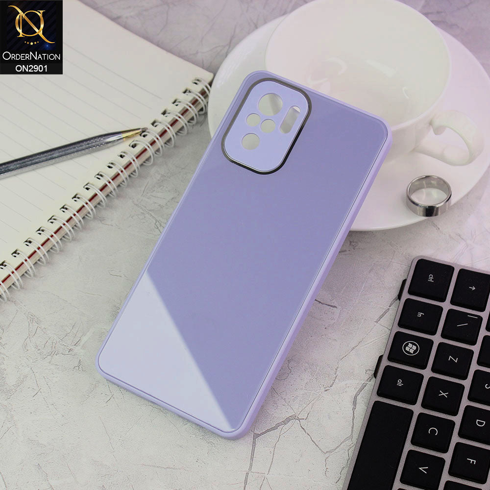 Xiaomi Redmi Note 10 4G Cover - Purple - New Glossy Shine Soft Borders Camera Protection Back Case