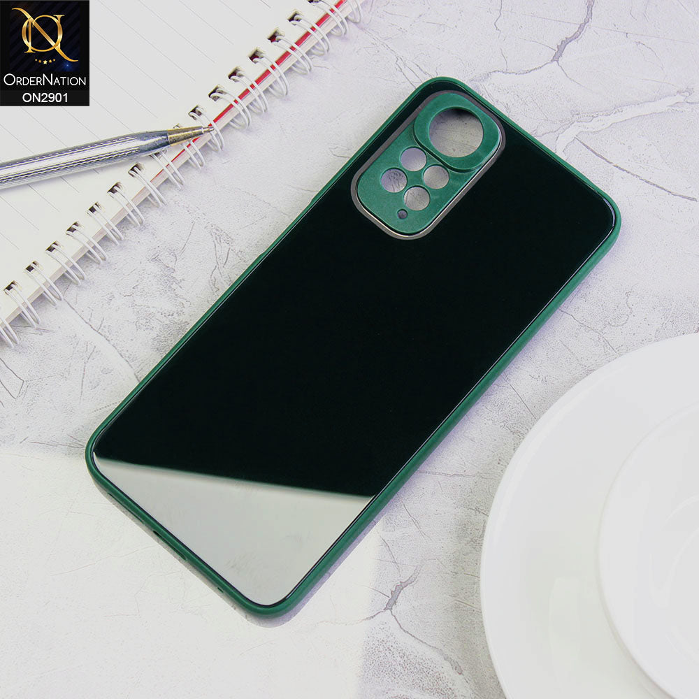 Xiaomi Redmi Note 11 Cover - Dark Green - New Glossy Shine Soft Borders Camera Protection Back Case