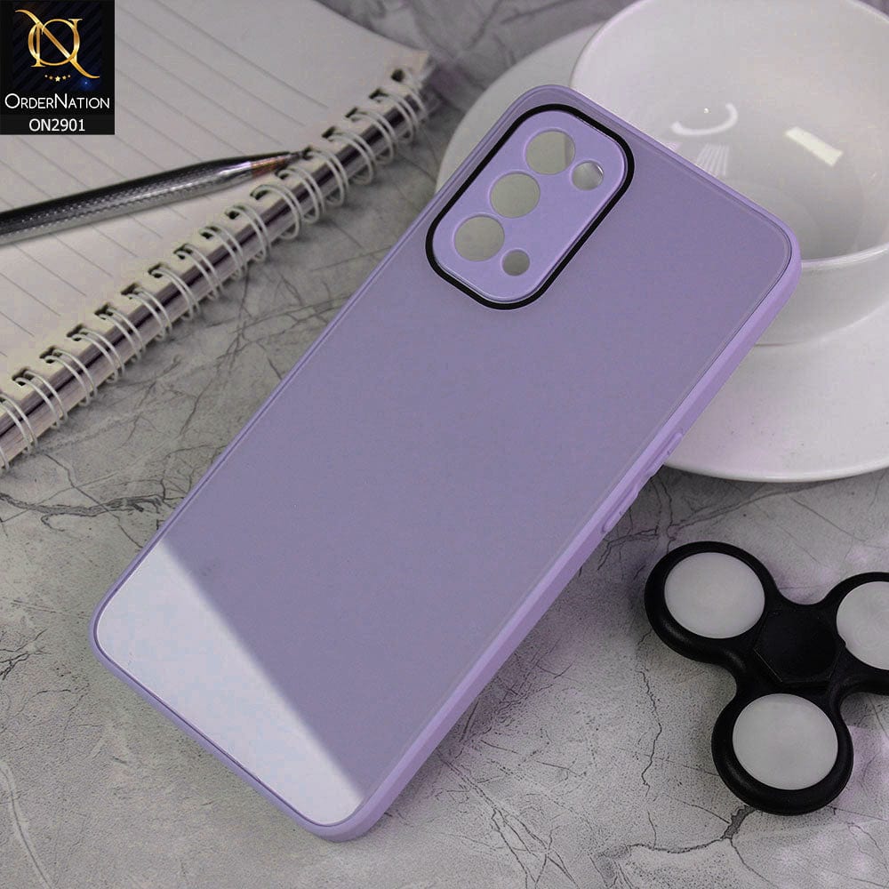 Oppo Reno 5 4G Cover - Light Purple -  New Glossy Shine Soft Borders Camera Protection Back Case