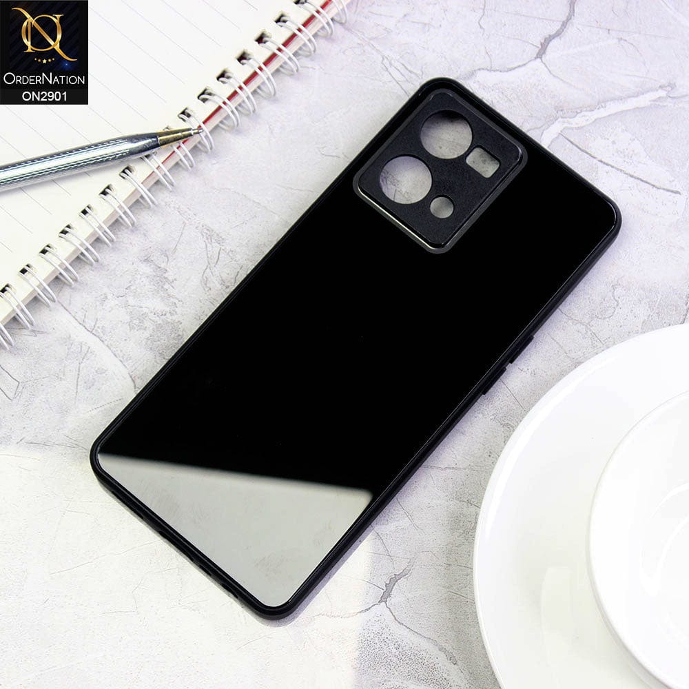 Oppo F21 Pro 4G Cover - Black - New Glossy Shine Soft Borders Camera Protection Back Case