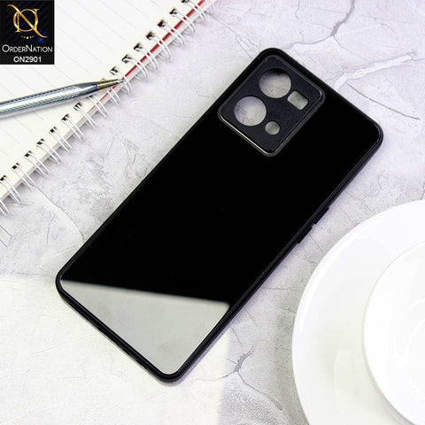 Oppo F21 Pro 4G Cover - Black - New Glossy Shine Soft Borders Camera Protection Back Case