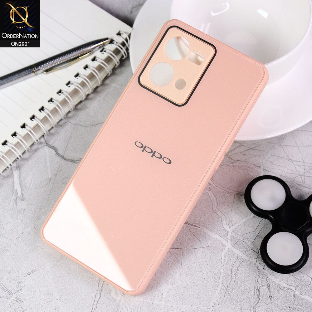 Oppo F21 Pro 4G Cover - Peach - New Glossy Shine Soft Borders Camera Protection Back Case