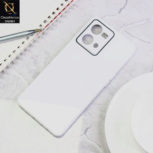 Oppo F21 Pro 4G Cover - White - New Glossy Shine Soft Borders Camera Protection Back Case