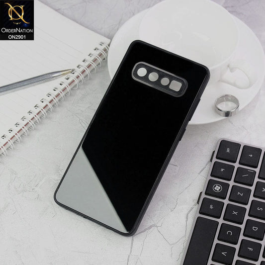 Samsung Galaxy S10 Plus Cover - Black - New Glossy Shine Soft Borders Camera Protection Back Case