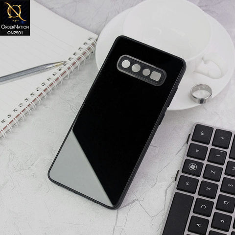 Samsung Galaxy S10 Plus Cover - Black - New Glossy Shine Soft Borders Camera Protection Back Case