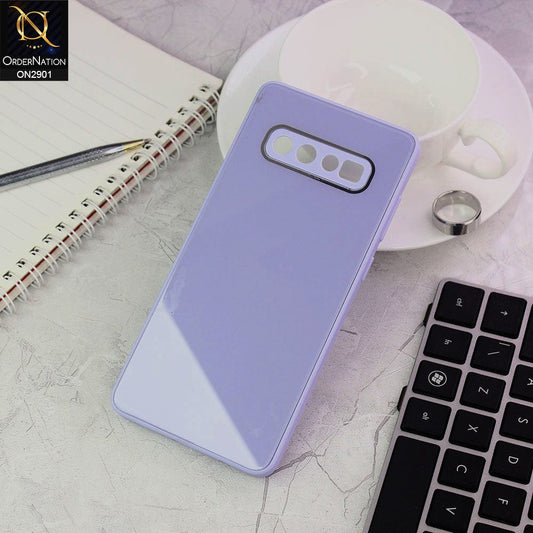Samsung Galaxy S10 Plus Cover - Purple - New Glossy Shine Soft Borders Camera Protection Back Case