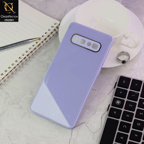 Samsung Galaxy S10 Plus Cover - Purple - New Glossy Shine Soft Borders Camera Protection Back Case