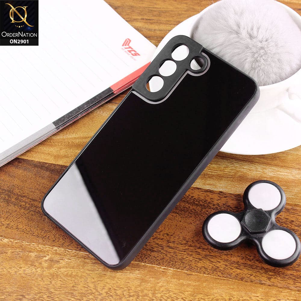 Samsung Galaxy S21 FE 5G Cover - Black - New Glossy Shine Soft Borders Camera Protection Back Case