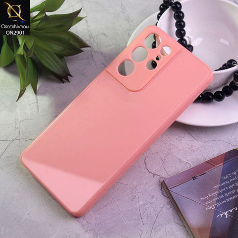 Samsung Galaxy S21 Ultra 5G Cover - Peach - New Glossy Shine Soft Borders Camera Protection Back Case