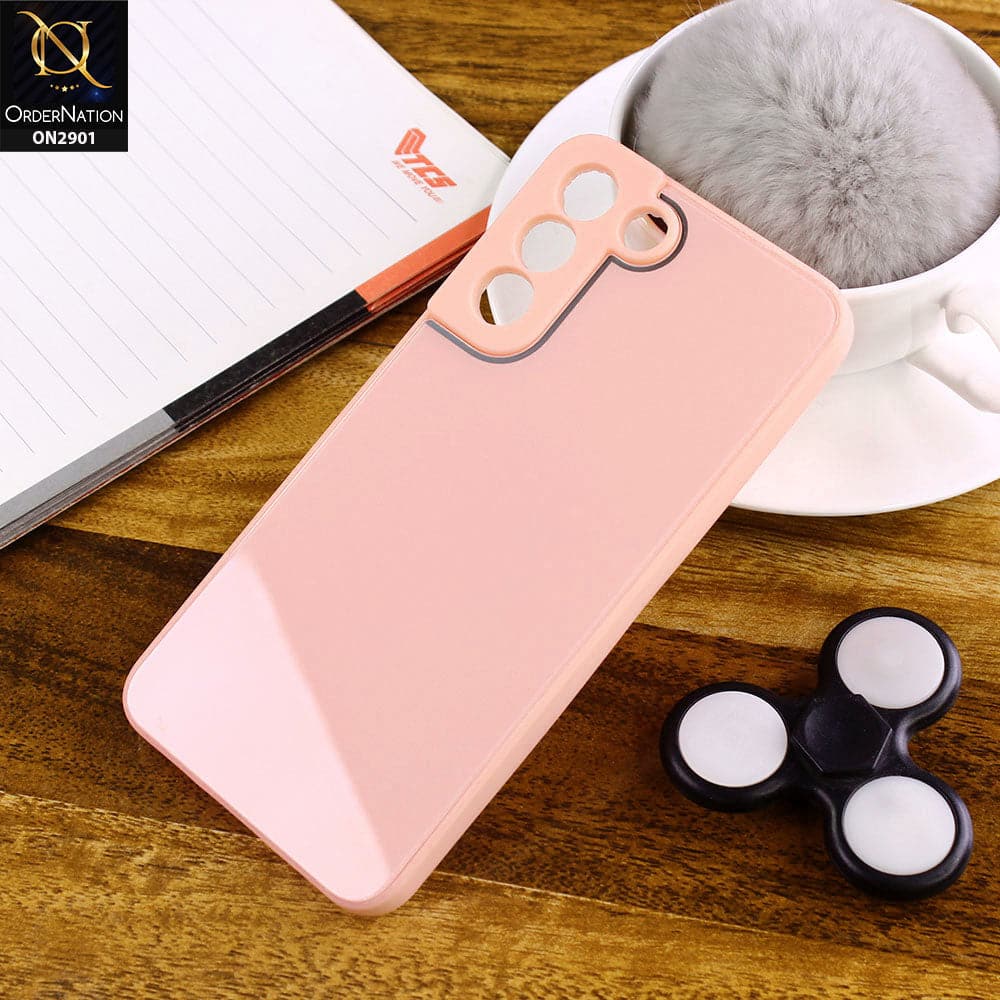 Samsung Galaxy S22 5G Cover - Peach - New Glossy Shine Soft Borders Camera Protection Back Case