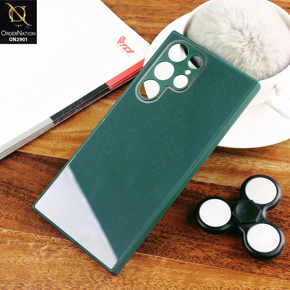 Samsung Galaxy S22 Ultra 5G Cover - Green - New Glossy Shine Soft Borders Camera Protection Back Case