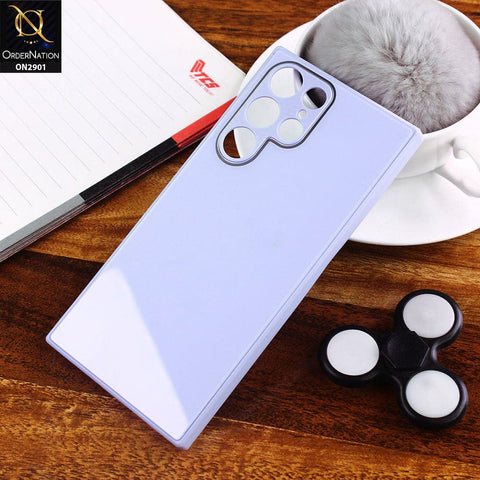 Samsung Galaxy S22 Ultra 5G Cover - Purple - New Glossy Shine Soft Borders Camera Protection Back Case