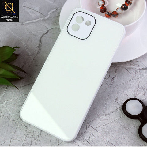 Samsung Galaxy A03 Cover - White - New Glossy Shine Soft Borders Camera Protection Back Case
