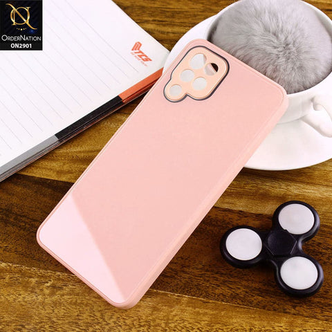 Samsung Galaxy A12 Cover - Peach - New Glossy Shine Soft Borders Camera Protection Back Case
