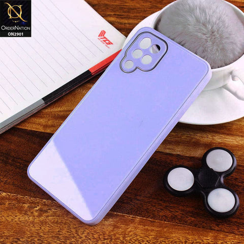 Samsung Galaxy A12 Nacho Cover - Purple - New Glossy Shine Soft Borders Camera Protection Back Case