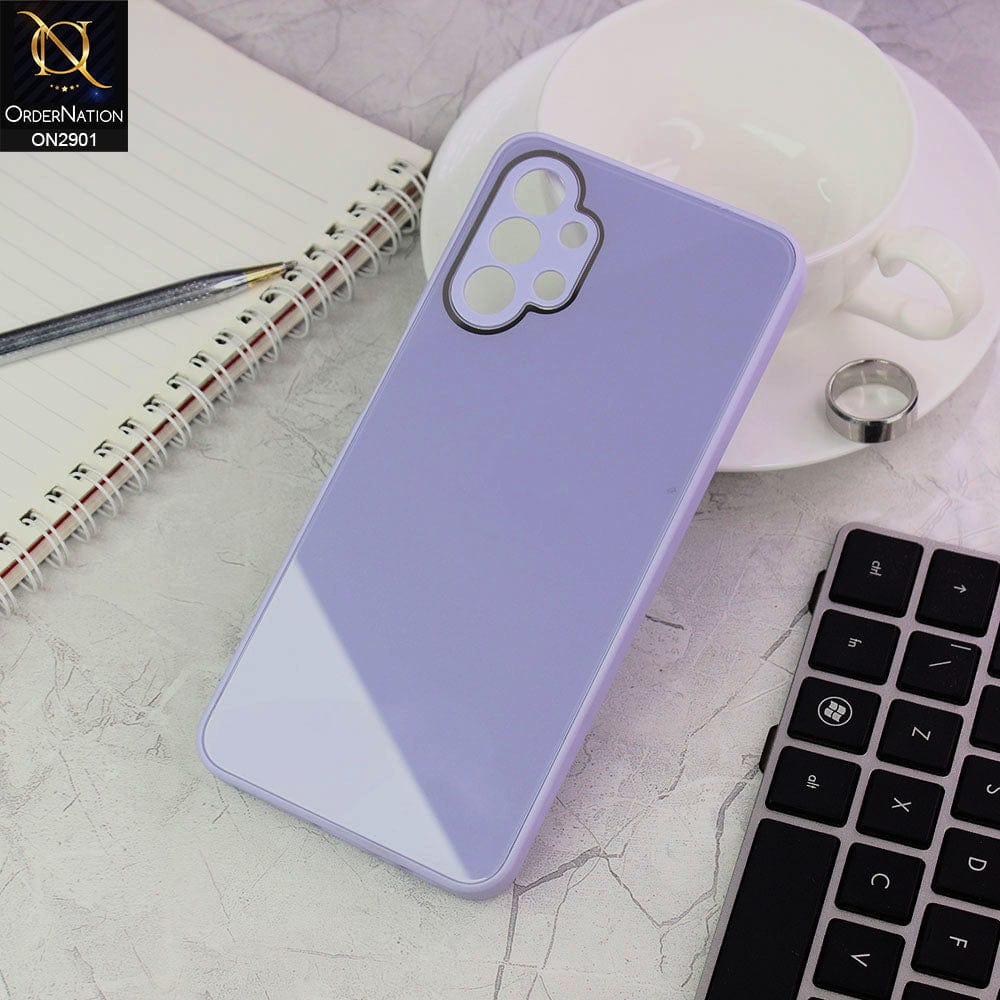 Samsung Galaxy A13 Cover - Purple - New Glossy Shine Soft Borders Camera Protection Back Case