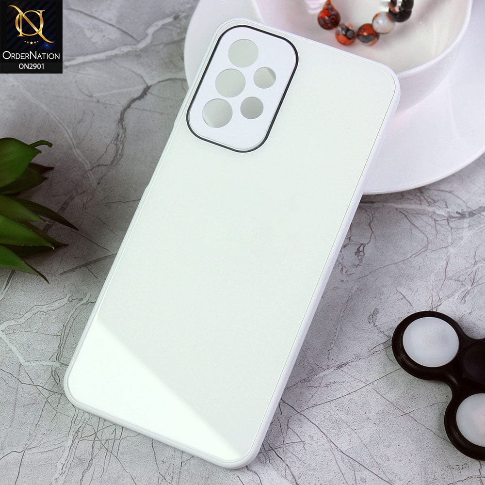 Samsung Galaxy A23 Cover - White - New Glossy Shine Soft Borders Camera Protection Back Case