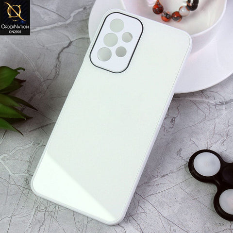 Samsung Galaxy A23 Cover - White - New Glossy Shine Soft Borders Camera Protection Back Case