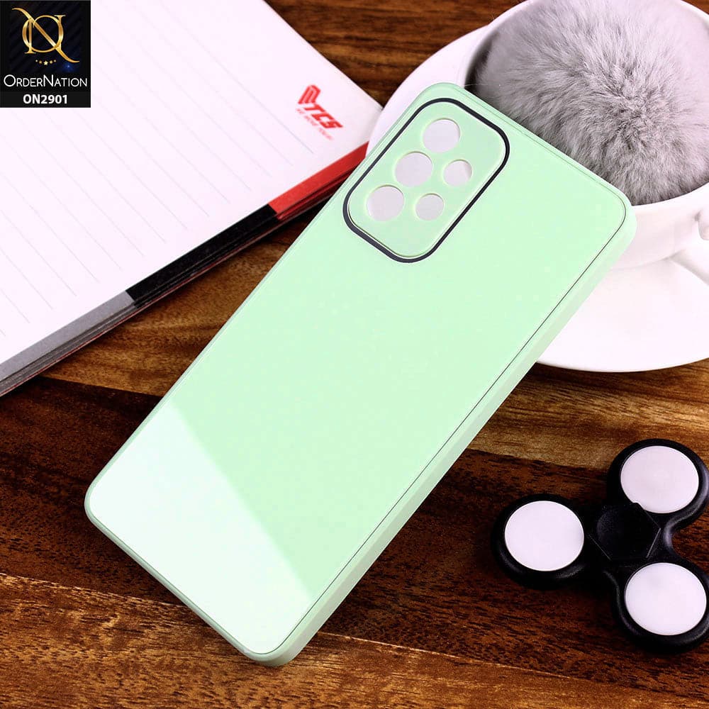 Samsung Galaxy A32 Cover - Light Green - New Glossy Shine Soft Borders Camera Protection Back Case