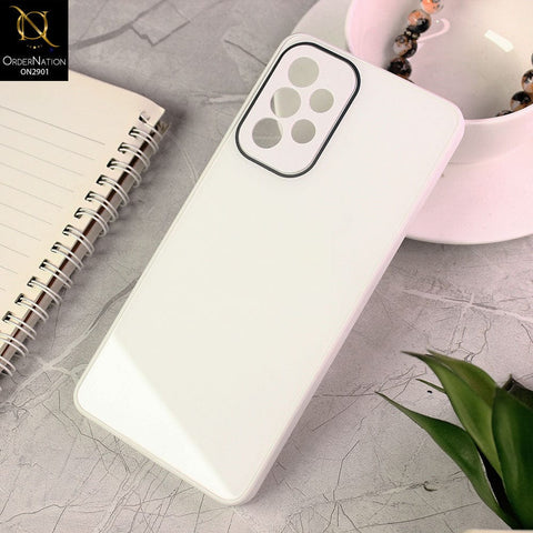 Samsung Galaxy A73 5G Cover - White - New Glossy Shine Soft Borders Camera Protection Back Case