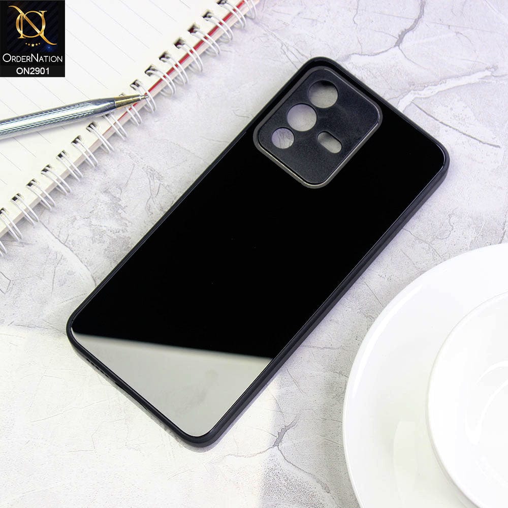 Vivo S12 Cover - Black - New Glossy Shine Soft Borders Camera Protection Back Case