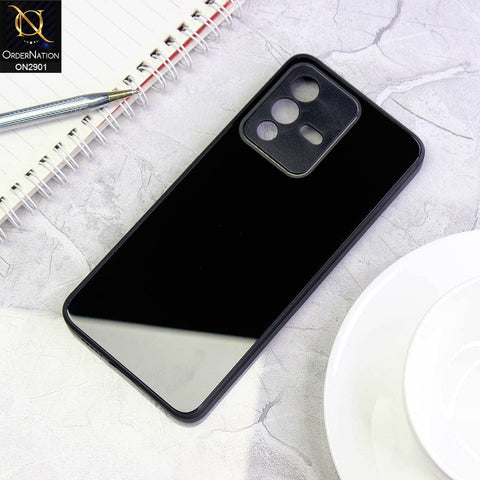Vivo S12 Cover - Black - New Glossy Shine Soft Borders Camera Protection Back Case