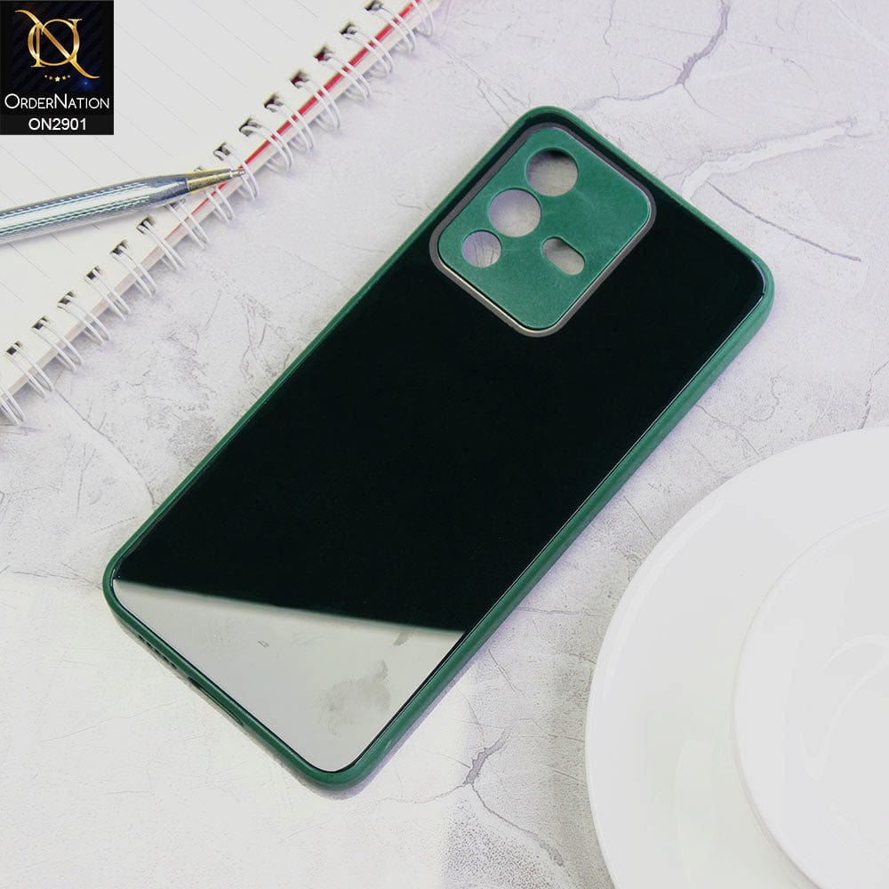 Vivo V23 5G Cover - Dark Green - New Glossy Shine Soft Borders Camera Protection Back Case