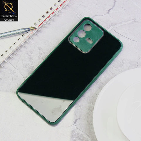 Vivo V23 5G Cover - Dark Green - New Glossy Shine Soft Borders Camera Protection Back Case