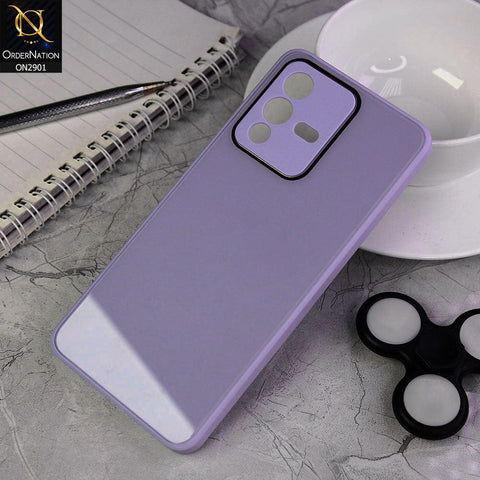 Vivo V23 5G Cover - Light Purple -  New Glossy Shine Soft Borders Camera Protection Back Case