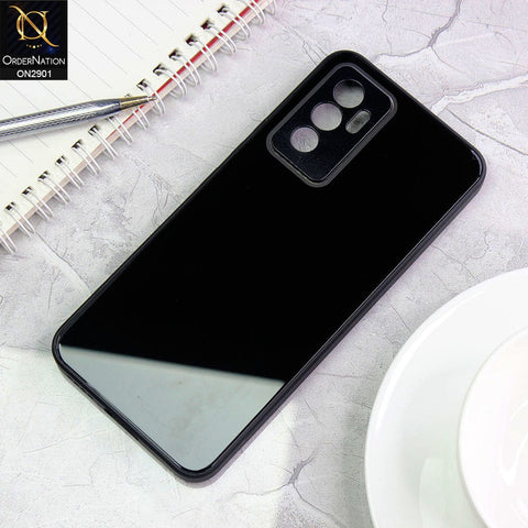 Vivo V23e Cover - Black - New Glossy Shine Soft Borders Camera Protection Back Case